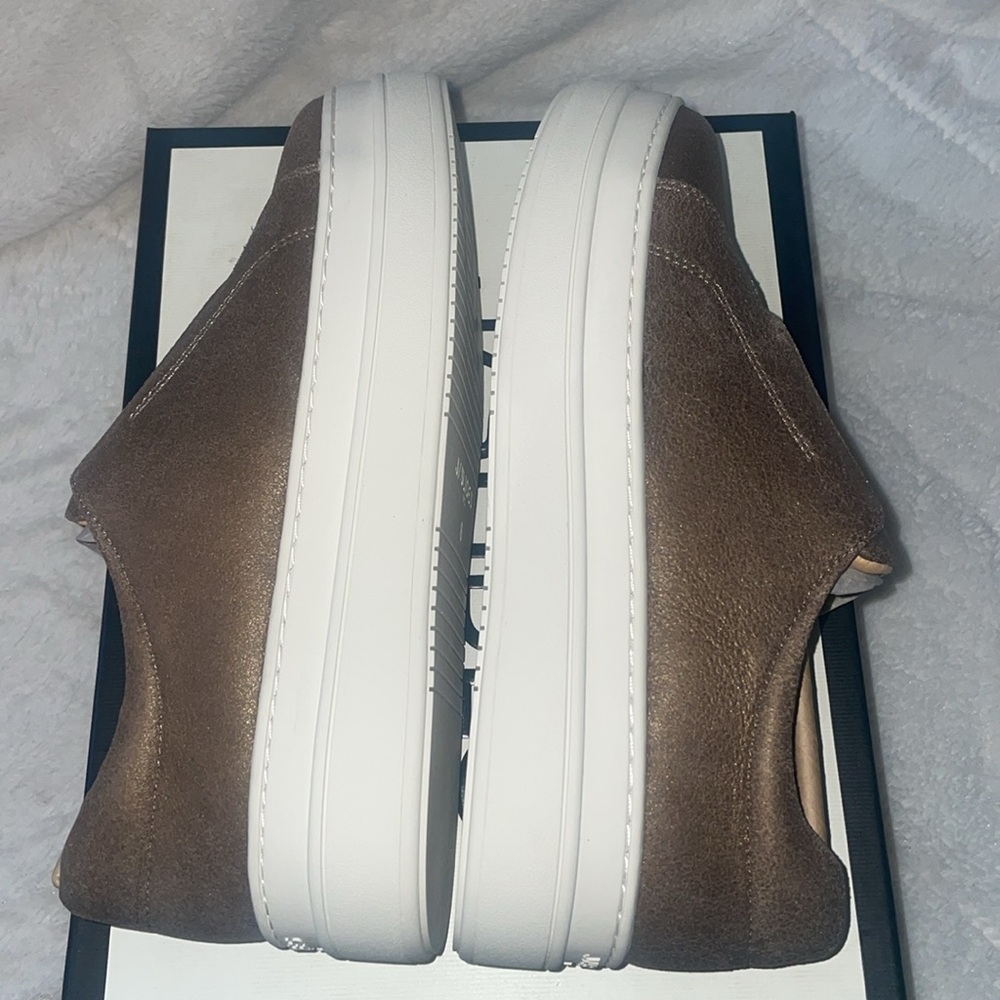 NWT J/SLIDES NOEL Bronze Brush Suede Sneaker - Picture 13 of 15